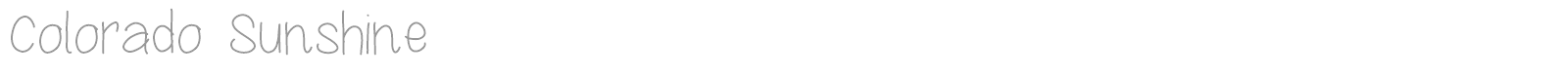 Colorado Sunshine font preview